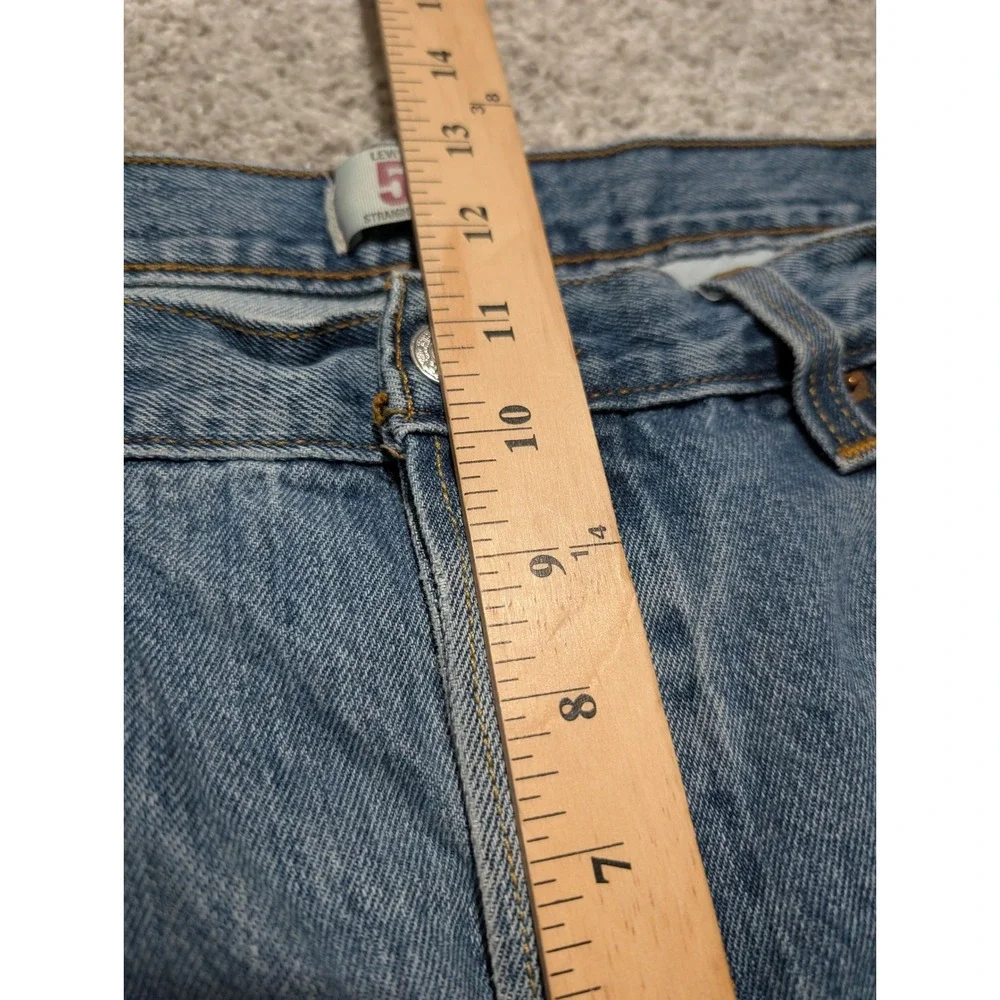 Levis 501 Original Mens Straight Leg Button‎ Fly Blue Denim Jeans 34x33 Med Wash